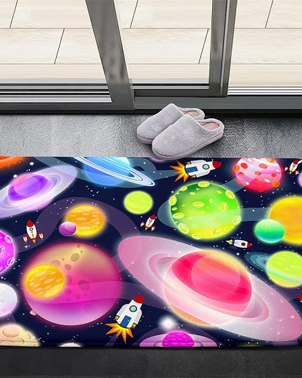 Solar System Rug - Space Rug Galaxy Area Rugs for Kids Bedroom Kids Play Rug Outer Space Carpet Space Rug for Boys Room Planet Carpet for Kids Space Themed Bedroom Decor,2'×3' - LeafyLoom