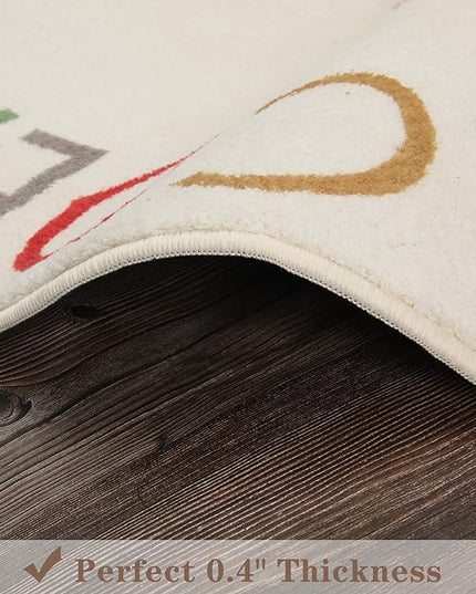 Topotdor Rainbow Round Kids Play Rug Alphabet Nursery Area Rug Extra Large Soft Crawling Play Mat for Children Toddlers Bedroom (40 inch, Multi Color) - LeafyLoom