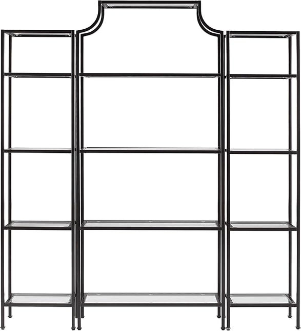 Crosley Furniture Aimee 3-Piece Etagere Bookcase Set, Oil-Rubbed Bronze - LeafyLoom