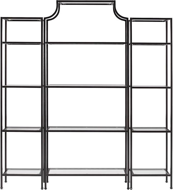 Crosley Furniture Aimee 3-Piece Etagere Bookcase Set, Oil-Rubbed Bronze - LeafyLoom