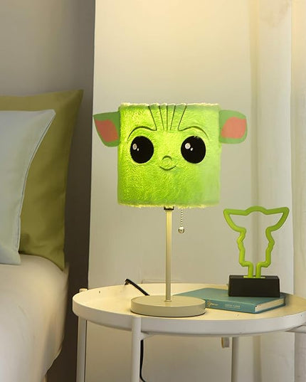 Idea Nuova Star Wars: The Mandalorian The Child Plush Shade Table Lamp, Green - LeafyLoom