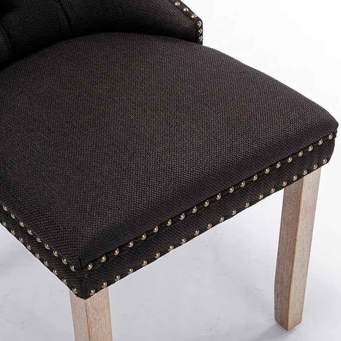 NicBex Haerin-SD-00111-LWJ Dining Chairs, 25.5"x19.7"x37.4", Natural Black - LeafyLoom