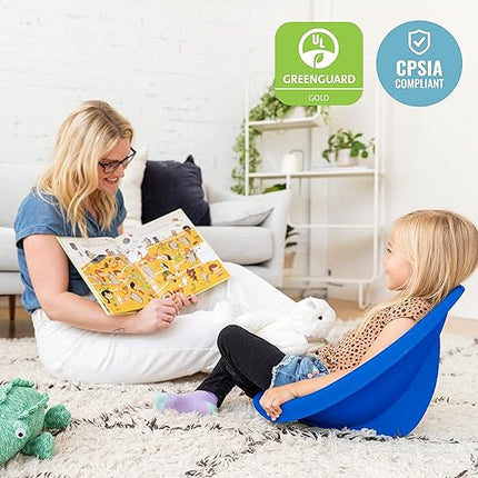 ECR4Kids Leaf Floor Seat, Rocker Chair, Blue, 6-Piece - LeafyLoom