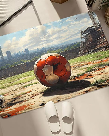 Football Rug - Football Decor for Boys Bedroom Soccer Rug for Play Area Football Printed Rug for Kids Room Basketball Rugs for Teen Boys Bedroom Playmat Area Rugs for Kids Rooms,2'×3' - LeafyLoom