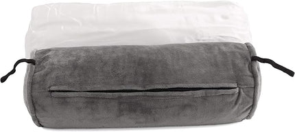 Husband Pillow XXL Cervical Fiberfill Neckroll Pillow Insert (15" x 7" x 7") - Replacement Neck Roll for Bed Rest Pillow - Orthopedic-Grade Soft Fiber Fill - Promotes Healthy Neck and Posture - LeafyLoom