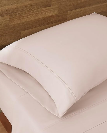 UGG 01335 Alahna King Bed Sheets and Pillowcases 4-Piece Set Sleep in Luxury Machine Washable Deep Pockets Wrinkle-Resistant Breathable Cozy Comfort Silky Cooling Sheets, King, Shell - LeafyLoom
