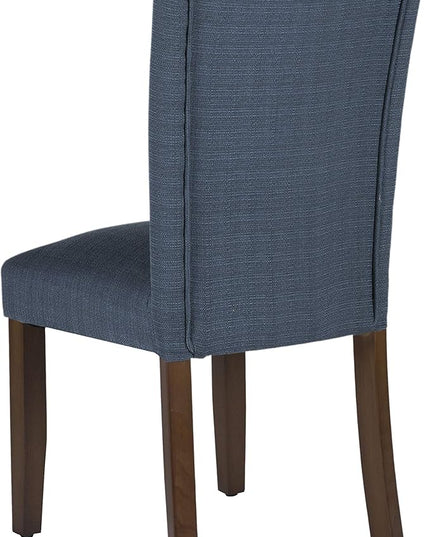 HomePop Parsons Classic Upholstered Accent Dining Chair, Single Pack, Dark Blue - LeafyLoom