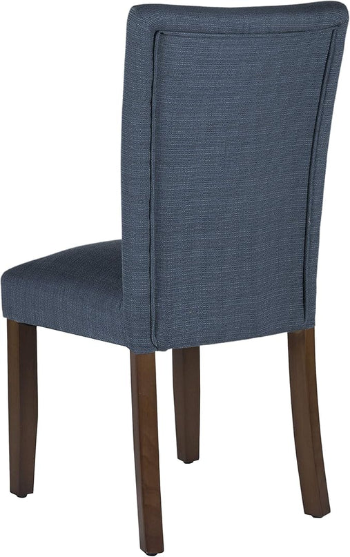 HomePop Parsons Classic Upholstered Accent Dining Chair, Single Pack, Dark Blue - LeafyLoom