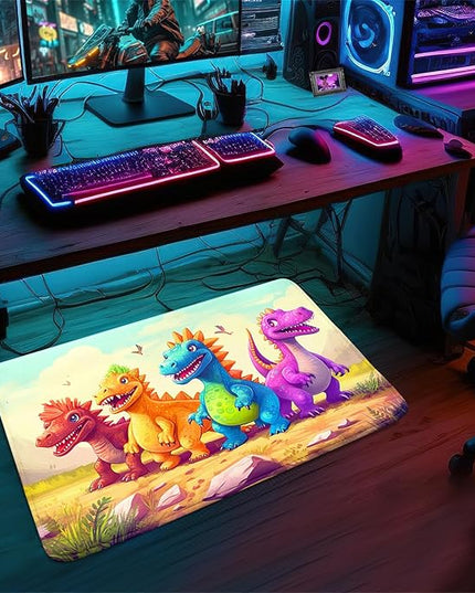 Dinosaur Rugs for Boys Bedroom - Cartoon Dinosaur Rug Dinosaur Carpet Playroom Mat for Kids Room Colorful Cute Dino Rug for Room Kids Carpet for Bedroom,2'×3' - LeafyLoom