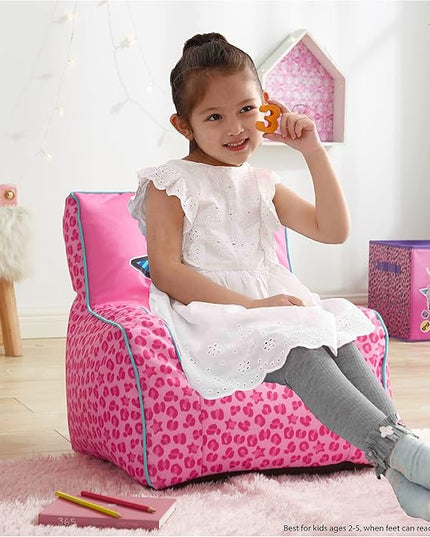 Idea Nuova LOL Surprise Kids Nylon Bean Bag Chair with Piping & Top Carry Handle, Large - LeafyLoom