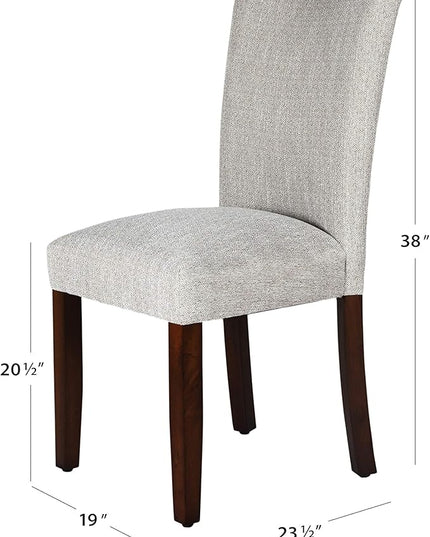 HomePop Parsons Classic Upholstered Accent Dining Chair, Single Pack, Light Grey - LeafyLoom