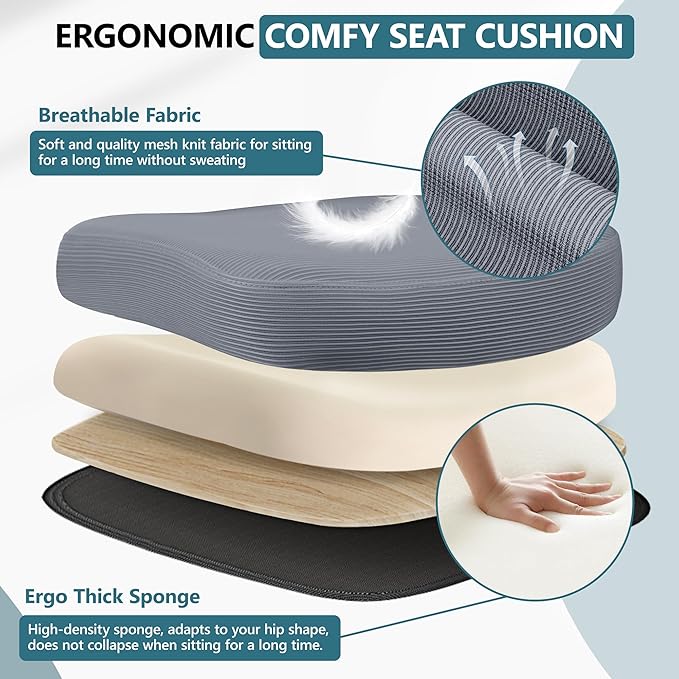 MINLOVE Office Chair Ergonomic Desk Chair with Adjustable Lumbar Support and Height, 90° Flip-up Armrests, Ergo Desk Chairs with Wheels, 360° Swivel Mesh Chair, Home Work Use (Dark Gray) - LeafyLoom