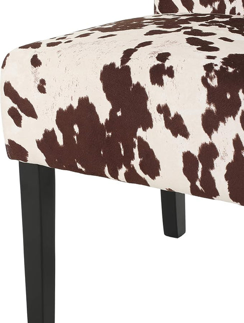 Christopher Knight Home Evelyn Contemporary Velvet Dining Chairs (Set of 4), Milk cow, Espresso - LeafyLoom