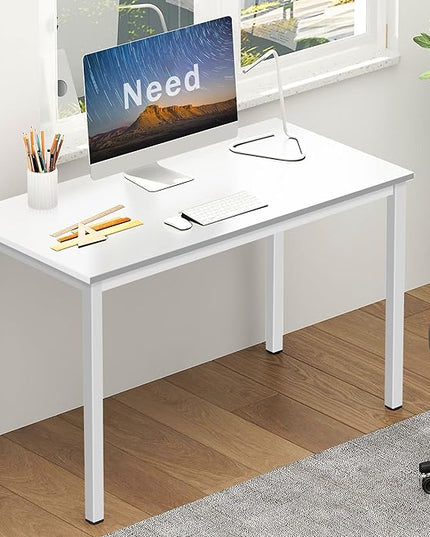 Need Small Computer Desk - 39 3/8'' Inches Heavy Duty Writing Desks, Simple Laptop Corner Table for Home Office,Dormitory AC3DW10060 - LeafyLoom