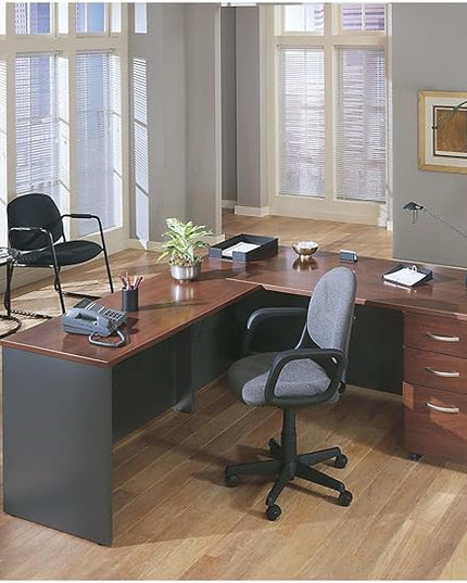 Bush Furniture BSHWC24424 Series C Collection 48W Return Bridge Hansen Cherry - LeafyLoom