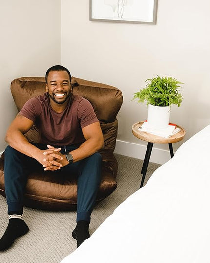 Big Joe Roma Bean Bag Chair, Chocolate Plush, Soft Polyester, 3 feet - LeafyLoom