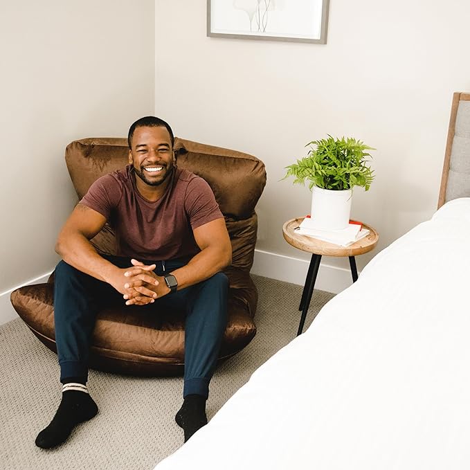 Big Joe Roma Bean Bag Chair, Chocolate Plush, Soft Polyester, 3 feet - LeafyLoom