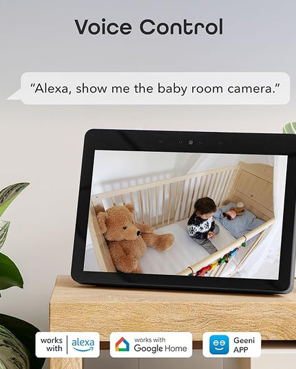 Geeni Smart Wi-Fi Security Camera with Night Vision: 1080p HD Indoor Surveillance, Motion Detection, Two-Way Audio & Alexa Compatible Geeni