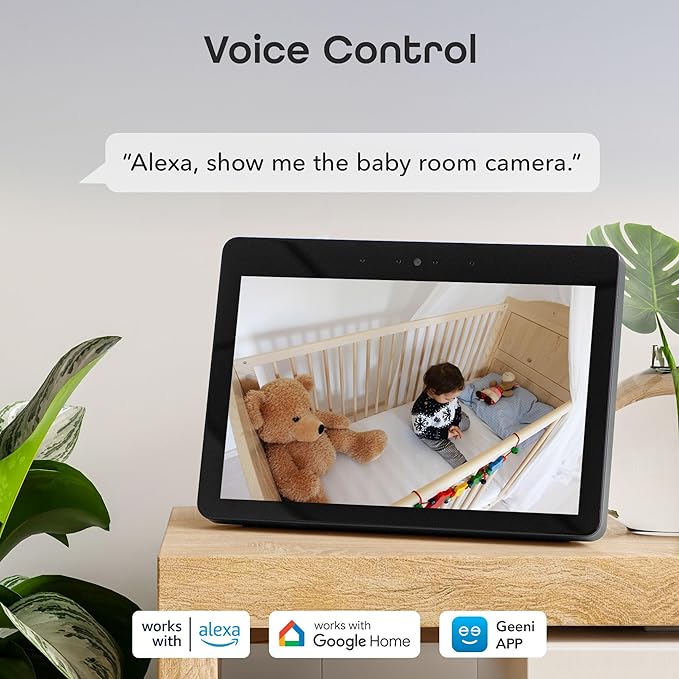 Geeni Smart Wi-Fi Security Camera with Night Vision: 1080p HD Indoor Surveillance, Motion Detection, Two-Way Audio & Alexa Compatible Geeni