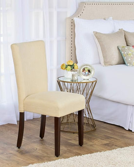HomePop Parsons Classic Upholstered Accent Dining Chair, Single Pack, Yellow - LeafyLoom