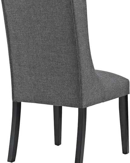 Modway Baronet Modern Tufted Upholstered Fabric Parsons Kitchen and Dining Room Chair in Gray - LeafyLoom