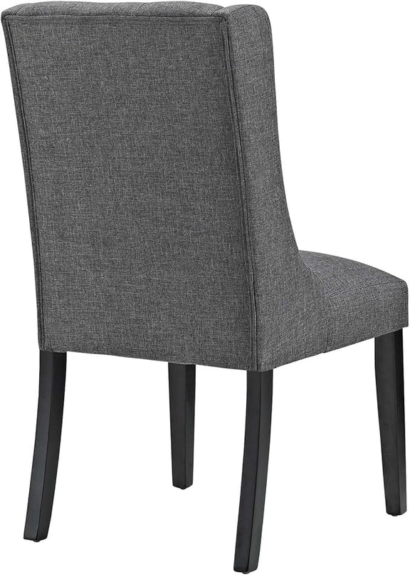 Modway Baronet Modern Tufted Upholstered Fabric Parsons Kitchen and Dining Room Chair in Gray - LeafyLoom