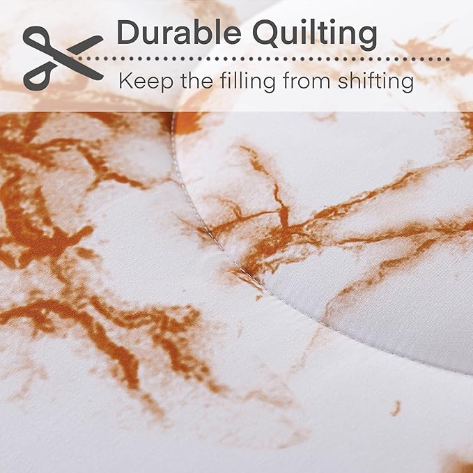 Litanika Rust Marble Comforter Queen(90x90lnch), 3Pieces(1 Marble Comforter and 2 Pillowcases) Soft Microfiber Comforter Bedding Set for Men and Women - LeafyLoom