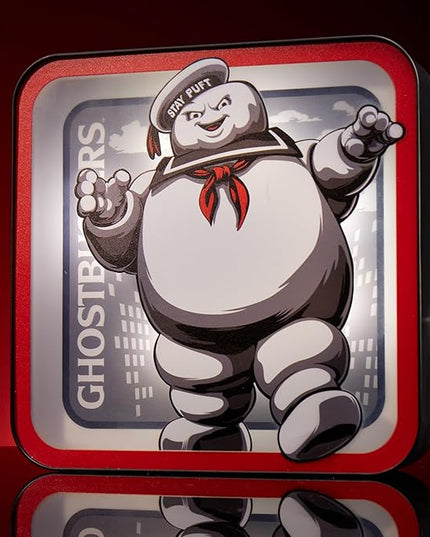 Numskull NS4833 Ghostbusters Stay Puft Acrylic Logo Desk Lamp - LeafyLoom