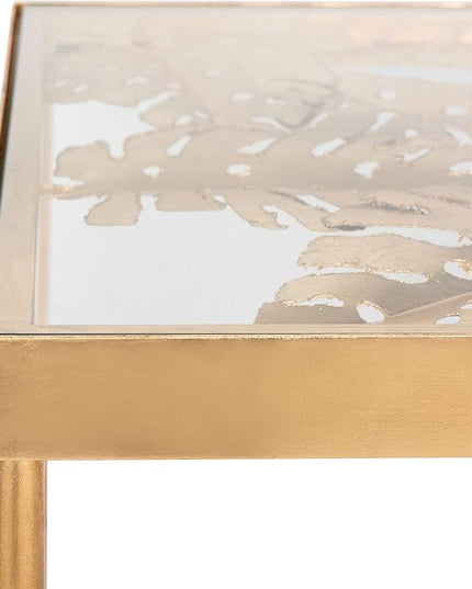 Safavieh Home Office Leilani Gold Leaf Palm Leaf Desk - LeafyLoom