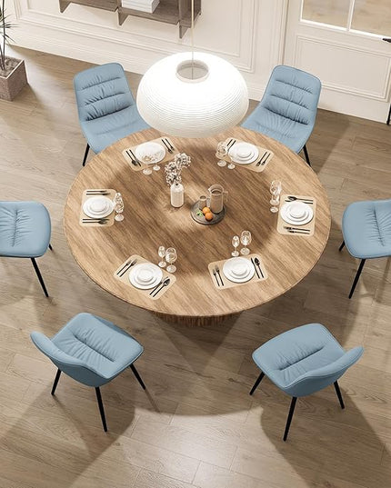 Kidol & Shellder Modern Dining Chairs Set of 2 Kitchen & Dining Room Chairs Upholstered Accent Chair Living Room Chairs Kitchen Chairs Comfy Chair for Bedrooms Waiting Room Home(Blue) - LeafyLoom