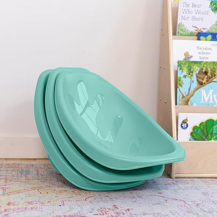 ECR4Kids Leaf Floor Seat, Rocker Chair, Seafoam, 6-Piece - LeafyLoom