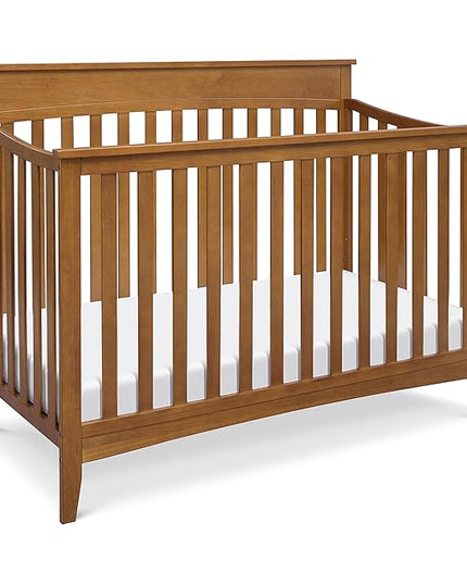 DaVinci Grove 4-in-1 Convertible Crib in Chestnut, Greenguard Gold Certified - LeafyLoom