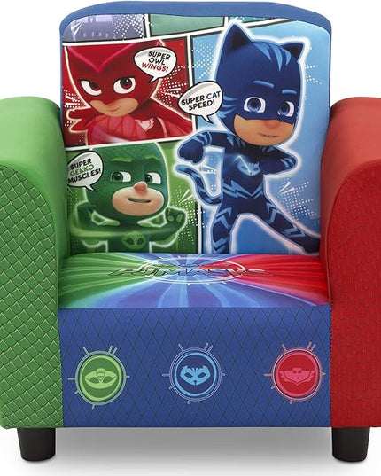 Delta Children Colorful Kids Upholstered Chair, Pj Masks - LeafyLoom