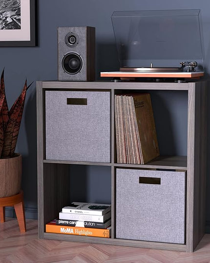 ClosetMaid 4552 Decorative Open Back 4-Cube Storage Organizer, Graphite Gray - LeafyLoom