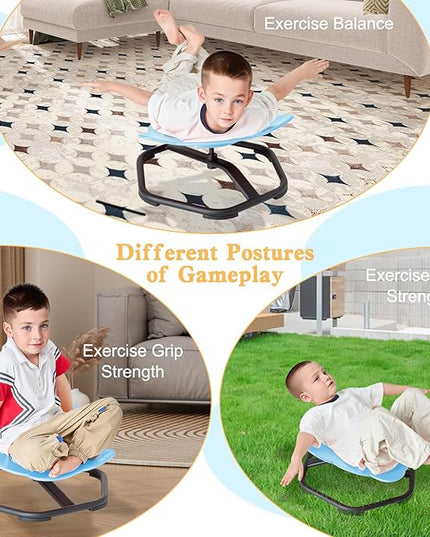 Spinning Chair for Autistic Kids Sit and Spin Chair for Kids Swivel Sensory Chair Elephant Spinning Seat Autism Sensory Chair Items for Sensory Room Training Balance Body Coordination - LeafyLoom
