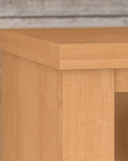 Bush Furniture WC81465 Tall 5 Shelf Bookcase | Large Open Bookshelf | Display Cabinet for Library, Living Room, and Home Office, 30W x 13D x 65H, Maple Cross - LeafyLoom