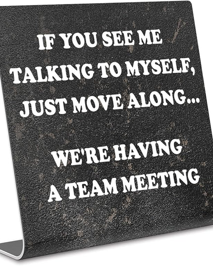 Funny Office Desk Signs, Funny Coworker Gifts for Women Friends, Boss, Colleague, Humorous Decorations On Shelf Table Desk for Home Office dksg14 - LeafyLoom