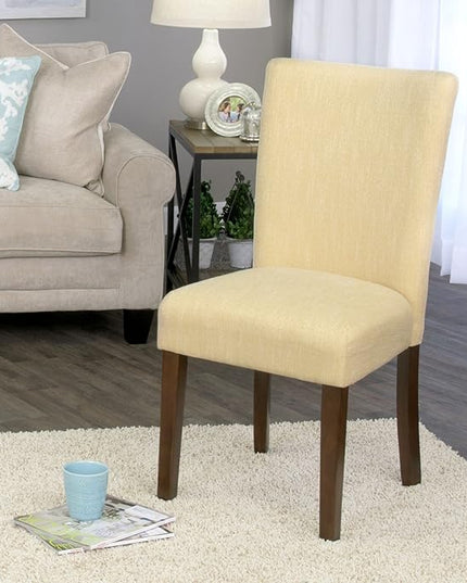 HomePop Parsons Classic Upholstered Accent Dining Chair, Single Pack, Yellow - LeafyLoom