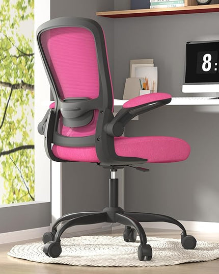 Office Chair, Ergonomic Desk Chair with Adjustable Lumbar Support, High Back Mesh Computer Chair with Flip-up Armrests-BIFMA Passed Task Chairs, Executive Chair for Home Office - LeafyLoom