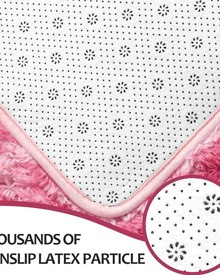 5x8 Large Area Rugs for Living Room, Super Soft Fluffy Modern Bedroom Rug, Tie-Dyed Blush Pink Indoor Shag Fuzzy Carpets for Girls Kids Nursery Room Home Decor - LeafyLoom