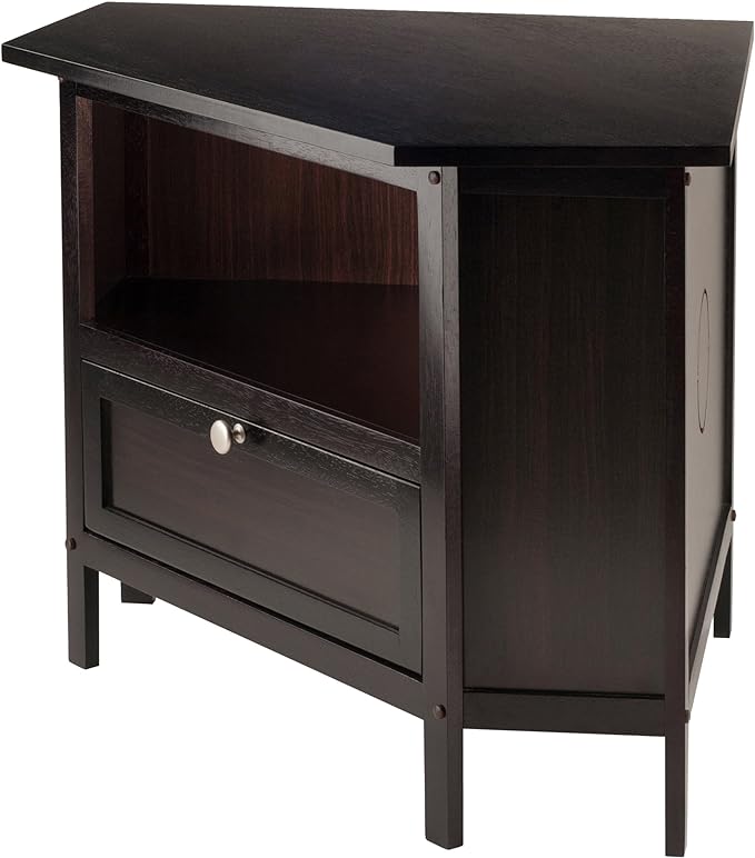Winsome Corner TV Stand, Screens up to 27", Espresso (92634) - LeafyLoom