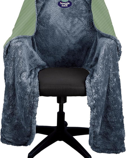 The Original Office Chair Blanket by SnuggleBack; Cozy Comfy Office Desk Chair Wrap Attaches for Convenient Heat and Hands-Free. Stay Warm In The Winter or Summer. Sherpa Fur Lining - LeafyLoom