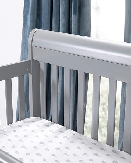 DaVinci Kalani 4-in-1 Convertible Crib in Grey, Greenguard Gold Certified - LeafyLoom