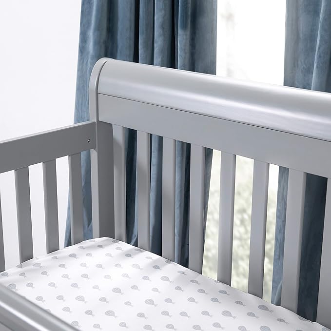 DaVinci Kalani 4-in-1 Convertible Crib in Grey, Greenguard Gold Certified - LeafyLoom