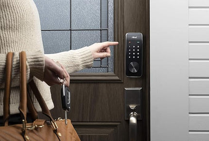Alfred DB2-B Smart Door Lock Deadbolt Touchscreen Keypad, Pin Code + Key Entry + Bluetooth, Up to 20 Pin Codes (Chrome) ALFRED