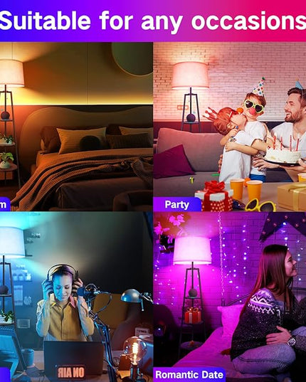 OUTON Tripod Floor Lamp with Shelves, Smart RGB Shelf Floor Lamp with WiFi APP Remote Control, Works with Alexa Google Home Voice Control, Modern LED Tall Standing Lamp for Living Room Bedroom Office - LeafyLoom
