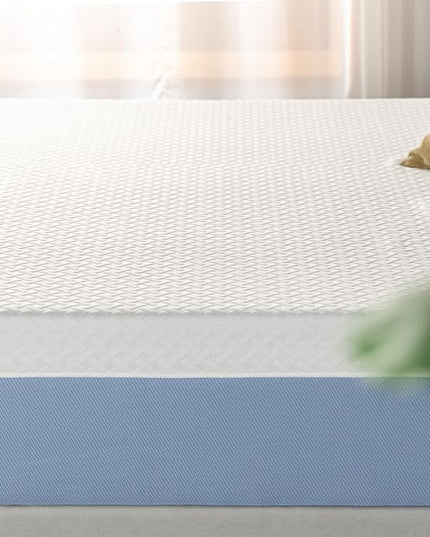 ZINUS 12 Inch Cooling Essential Memory Foam Mattress [New Version], Twin, Fiberglass Free, Medium Feel, Cooling Airflow Memory Foam, Certified Safe Foams & Fabric, Mattress in A Box - LeafyLoom
