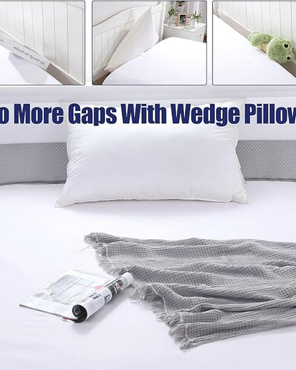HOMBYS Wedge Pillow Headboard for Bed Gap,Foldable Bed Wedge Gap Filler Queen Size,Matterss Gap Filler,Multi Functional Bed Crack Pillow, Fill The Gap (0-7") Between Your Headboard and Mattress - LeafyLoom