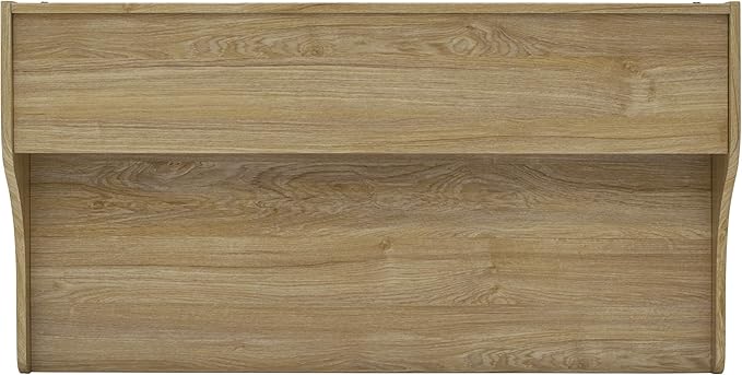 Calico Designs 51260 Woodford 45” Wide Modern, Secretary, Writing, Desk with Low Storage Hutch and Black Metal Tapered Legs in Ashwood, Black / Ashwood - LeafyLoom