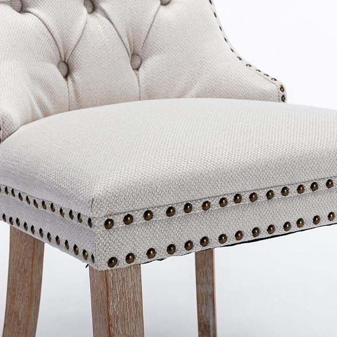 NicBex Haerin-SD-00110-LWJ Dining Chairs, 25.5"x19.7"x37.4", Natural Beige - LeafyLoom